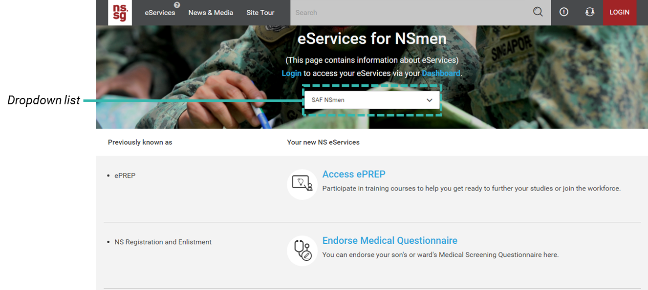 eServices Page Image